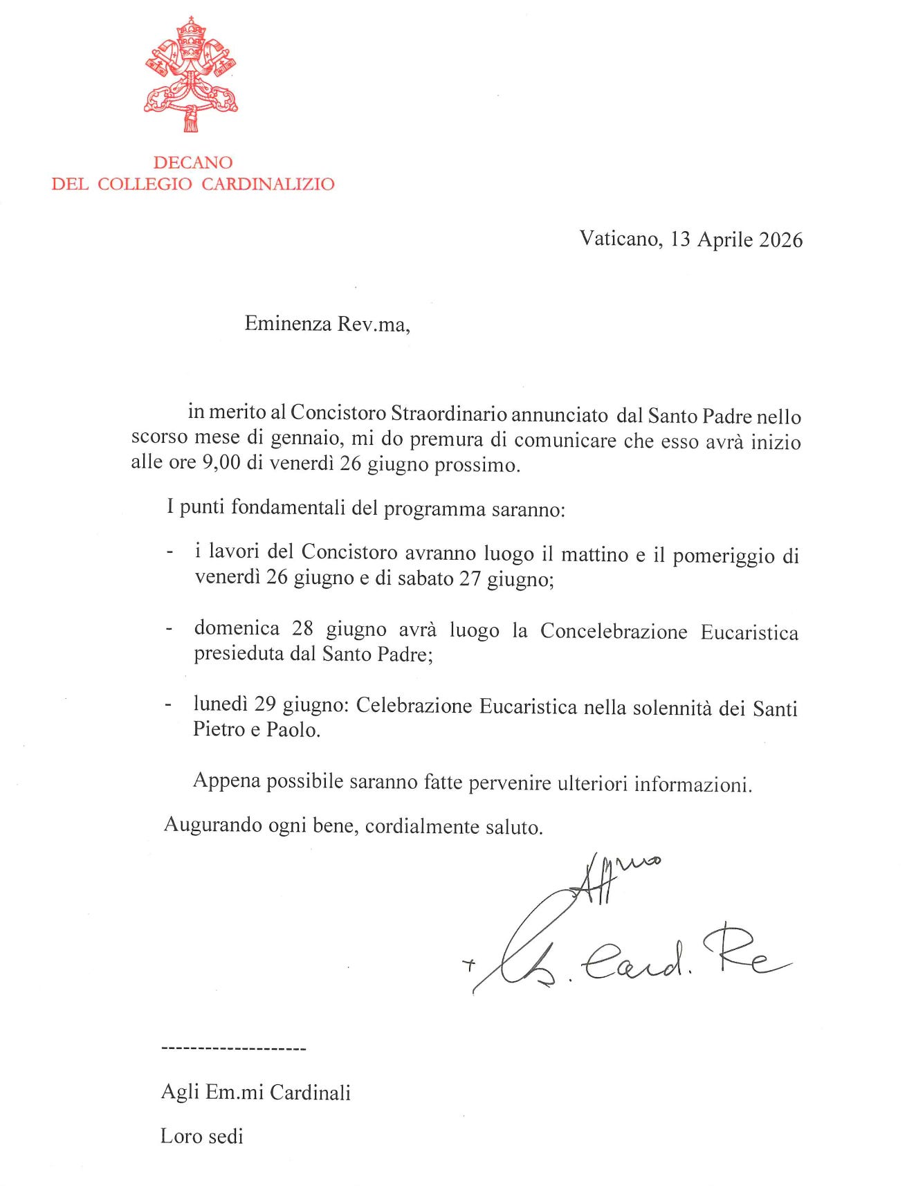 León XIV convierte el consistorio en un laboratorio para la misión y la gobernanza: así será el de junio 2026