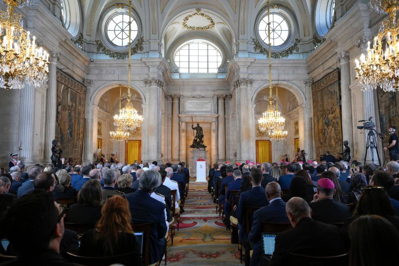 [Papa en Día 1] FOTOGALERÍA y discurso completo del Papa ante los reyes de España, diplomáticos y autoridades del país