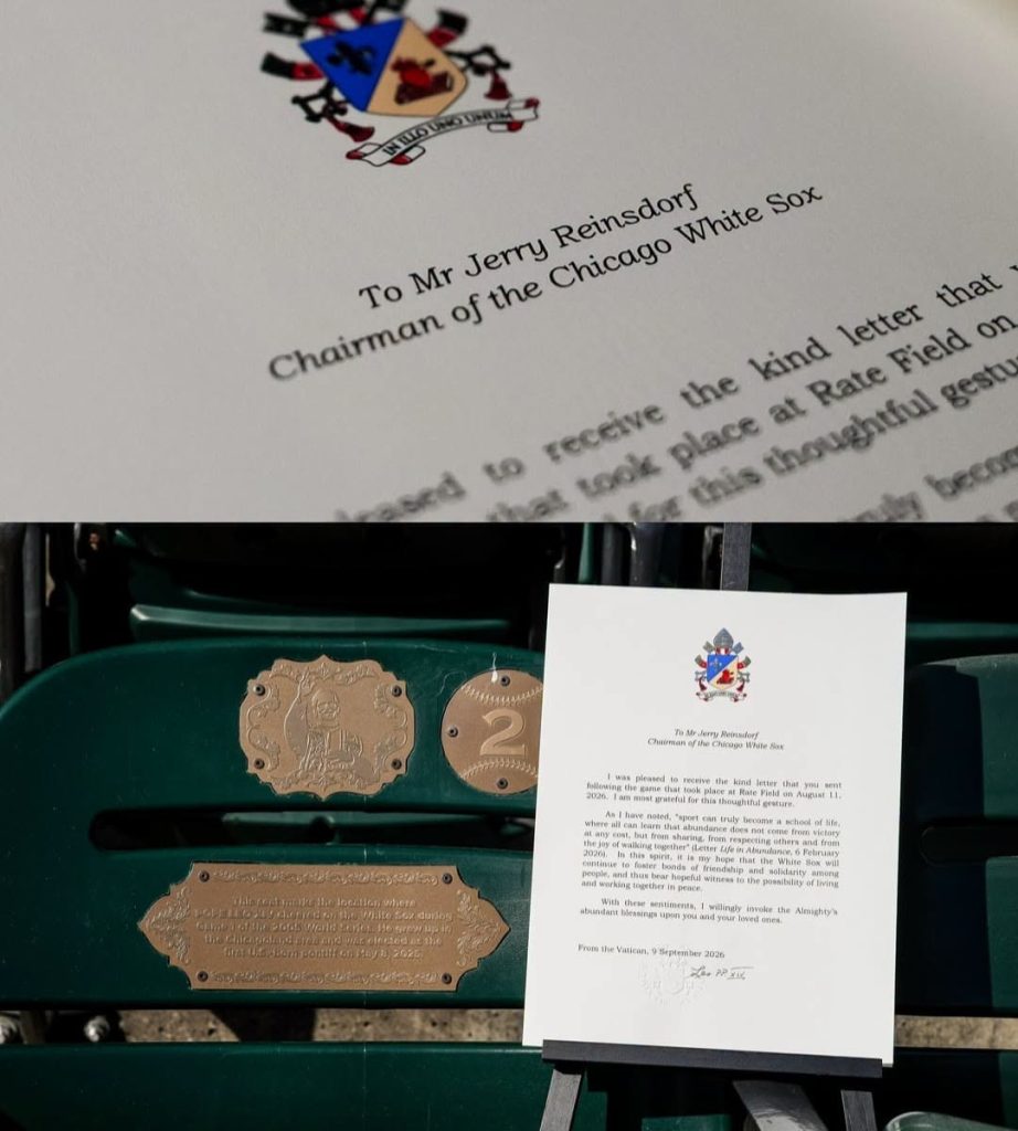 Papa León XIV escribe a los White Sox, el equipo de béisbol de su ciudad natal, Chicago: esto dice la carta